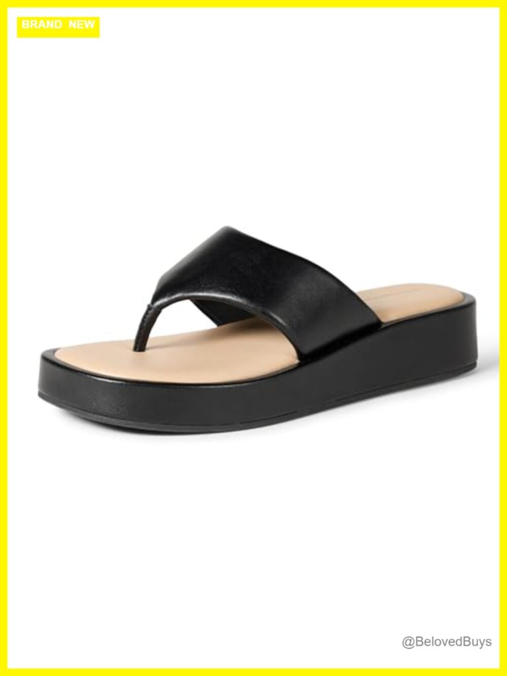 Women's Flatform Thong Sandals Padded Memory Foam Insole Slip On Casual